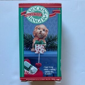 Hallmark | Dog Pet Stocking Hanger Christmas Decor Vintage Dog with Gift Hanger